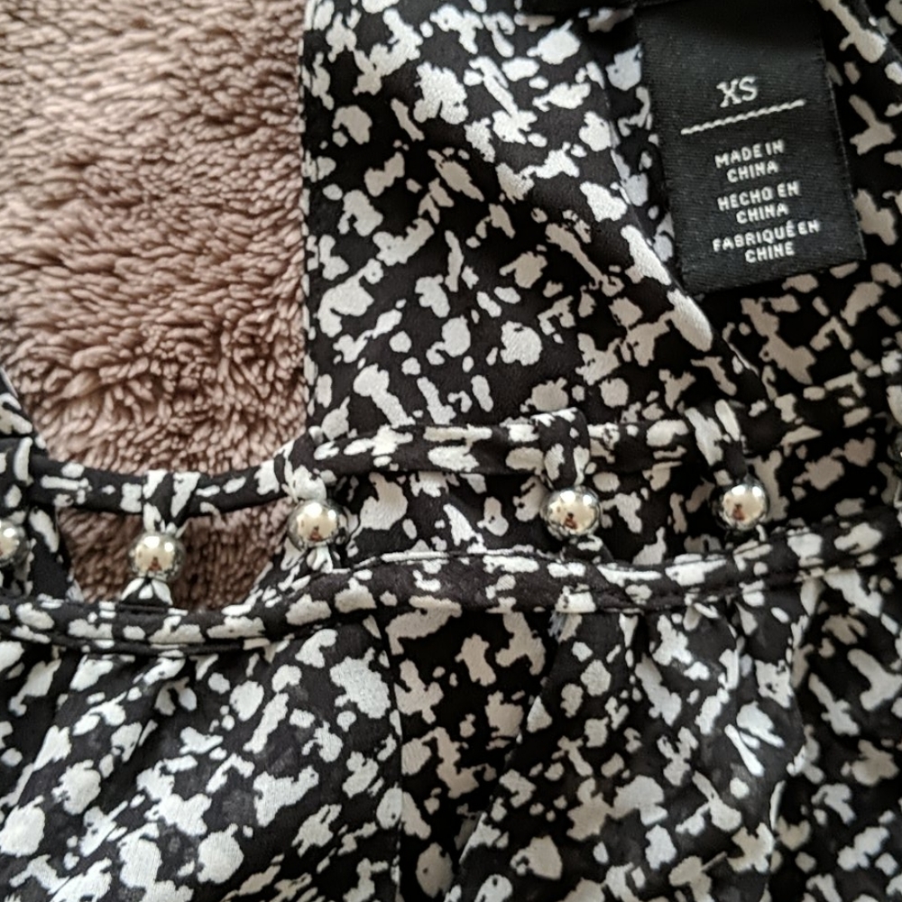 WHBM black/white halter dress size XS - Picture 4 of 6